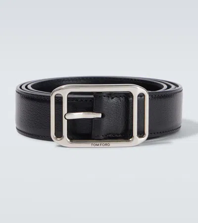 Tom Ford Leather Belt In Black