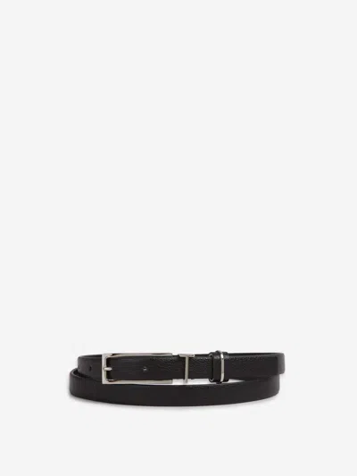 Tom Ford Leather Buckle Belt In Black