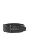 Tom Ford Logo-buckle Leather Belt In Black