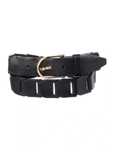 Pre-owned Tom Ford Leather Belt In Black