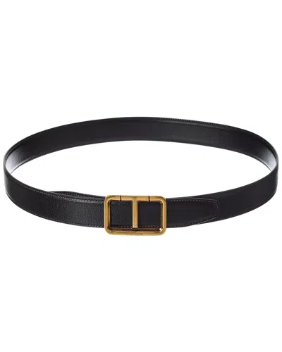 Tom Ford Leather Belt In Black