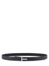 Tom Ford Leather Belt In Blue
