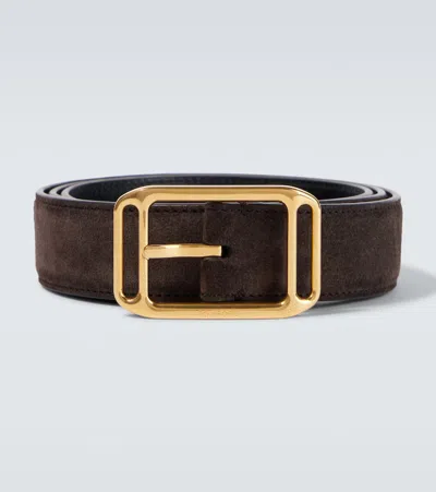 Tom Ford Leather Belt In Brown