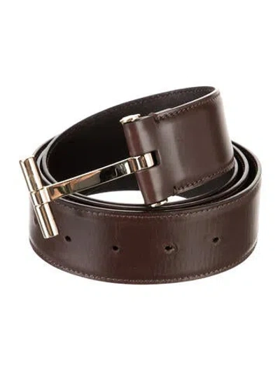 Pre-owned Tom Ford Leather Belt In Brown