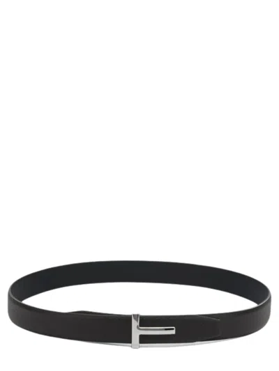 Tom Ford Leather Belt In Brown