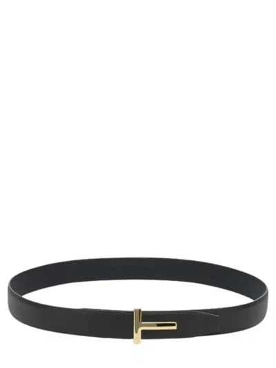 Tom Ford Leather Belt In Brown
