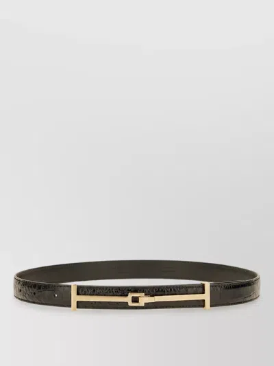 Tom Ford Leather Belt In Green