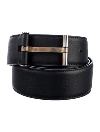 Pre-owned Tom Ford Leather Belt Kit In Black
