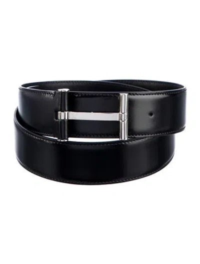 Pre-owned Tom Ford Leather Belt Kit In Black