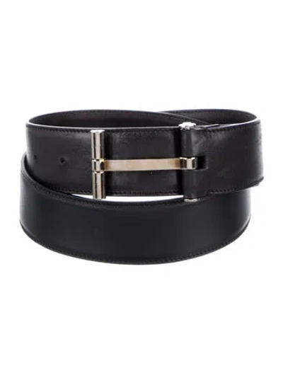 Pre-owned Tom Ford Leather Belt Kit In Black