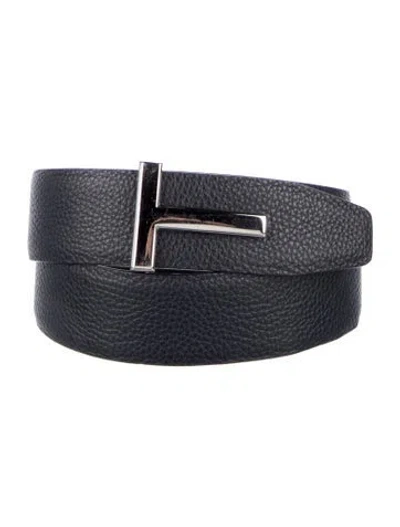 Pre-owned Tom Ford Leather Belt Kit In Blue