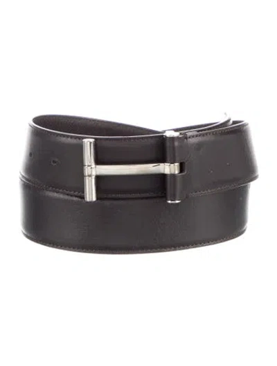 Pre-owned Tom Ford Leather Belt Kit In Brown