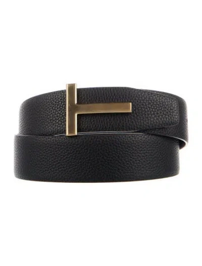Pre-owned Tom Ford Leather Belt Kit In Brown