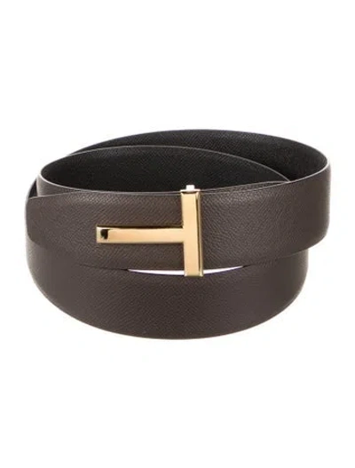 Pre-owned Tom Ford Leather Belt Kit W/ Tags In Black