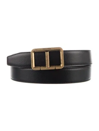 Pre-owned Tom Ford Leather Belt Kit W/ Tags In Black