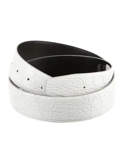 Pre-owned Tom Ford Leather Belt Kit In White