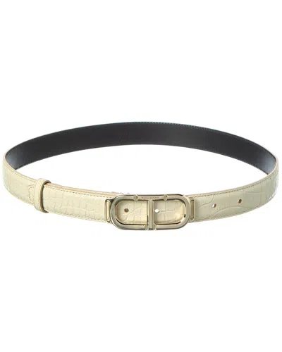 Tom Ford Leather Belt In Neutral