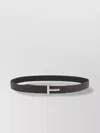 Tom Ford Leather Belt With Adjustable Length And Metal Buckle
