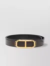 Tom Ford Leather Belts Adjustable Gold-tone Buckle In Black