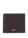 Tom Ford Soft Grain Leather T Line Classic Bifold Wallet In Brown