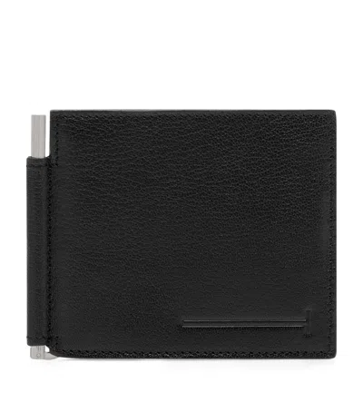Tom Ford Leather Bifold Card Holder In Black
