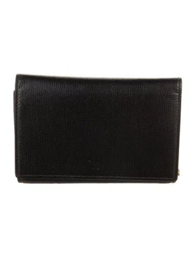 Pre-owned Tom Ford Leather Bifold Wallet In Black