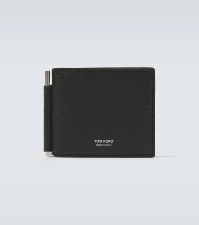 Tom Ford Leather Bifold Wallet In Black