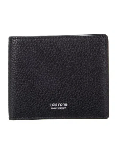 Pre-owned Tom Ford Leather Bifold Wallet In Black