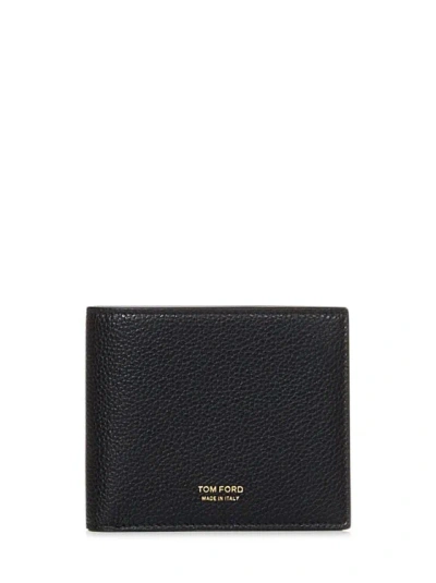 Tom Ford Leather Bifold Wallet In Black