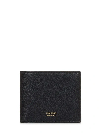Tom Ford Logo-detail Leather Cardholder In Black