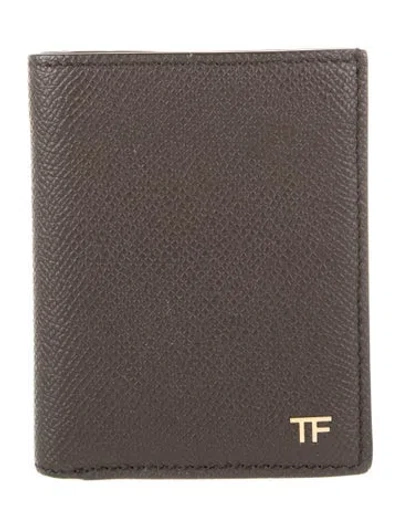 Pre-owned Tom Ford Leather Bifold Wallet In Brown