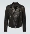 Tom Ford Biker Leather Jacket In Black