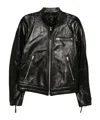 Tom Ford Leather Biker Jacket Stand Collar Zips In Multi