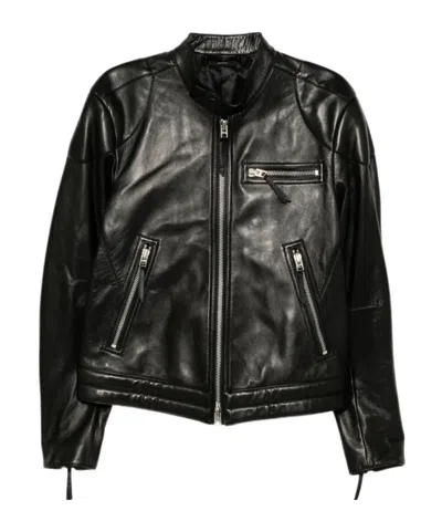 TOM FORD TOM FORD ZIPPED LEATHER BIKER JACKET