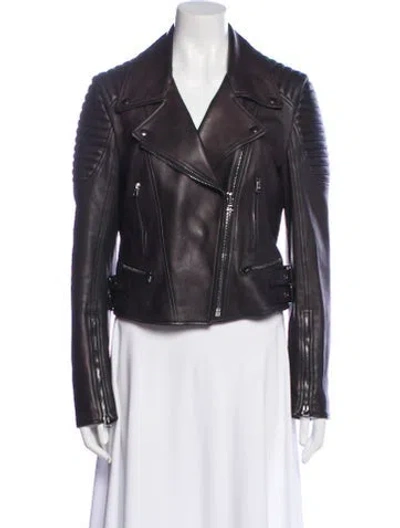 Pre-owned Tom Ford Leather Biker Jacket In Multi