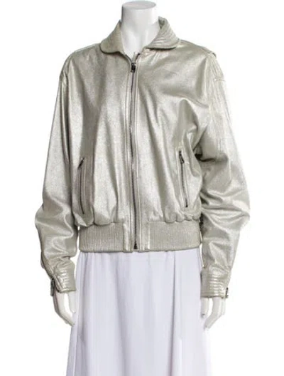 Pre-owned Tom Ford Leather Biker Jacket In Multi