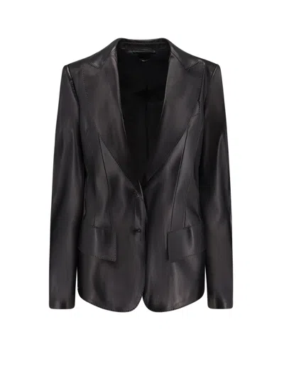 TOM FORD LEATHER BLAZER