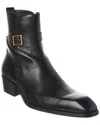 Tom Ford Leather Boot In Black