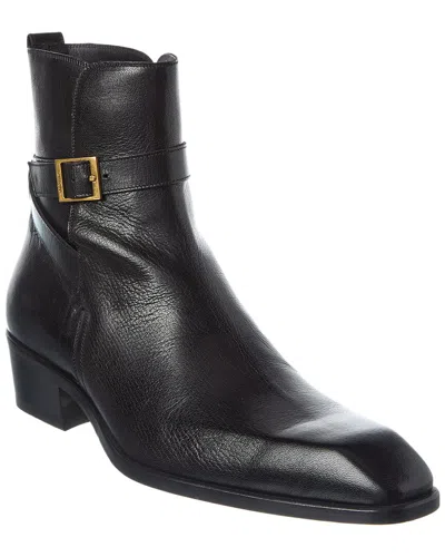 Tom Ford Leather Boot In Black