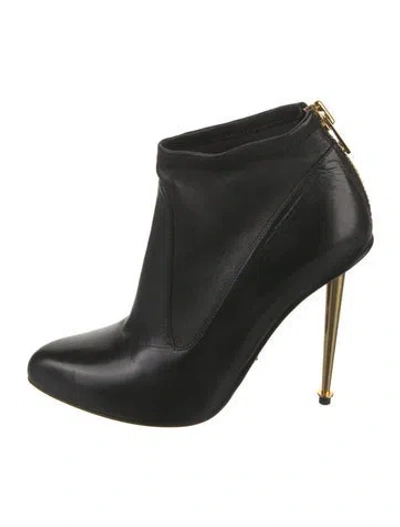 Pre-owned Tom Ford Leather Boots In Black
