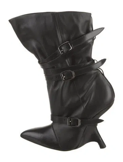 Pre-owned Tom Ford Leather Boots In Black