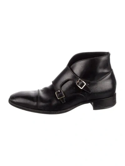 Pre-owned Tom Ford Leather Boots In Black