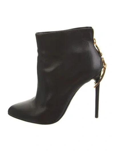 Pre-owned Tom Ford Leather Boots In Black