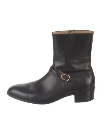 Pre-owned Tom Ford Leather Boots In Black