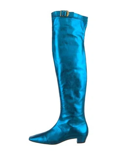 Pre-owned Tom Ford Leather Boots In Blue