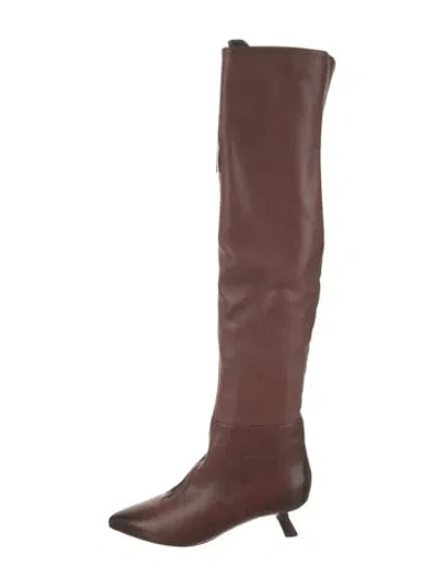 Pre-owned Tom Ford Leather Boots In Brown