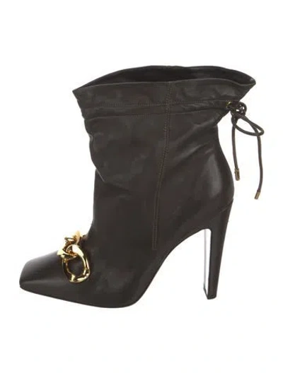 Pre-owned Tom Ford Leather Boots In Brown