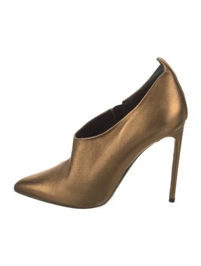 Pre-owned Tom Ford Leather Boots In Gold