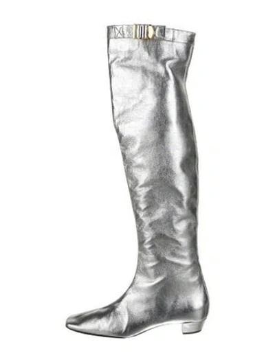 Pre-owned Tom Ford Leather Boots In Gray
