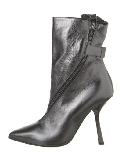 Pre-owned Tom Ford Leather Boots In Gray